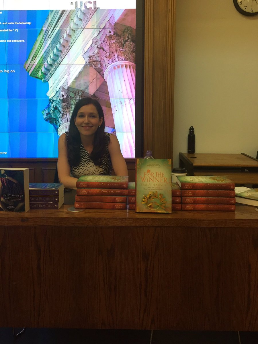 homer_school's tweet photo. Excellent readings by @ehauserwrites from her #FortheMostBeautiful and the new #FortheWinner - many thanks! https://t.co/wyV0mykuPs