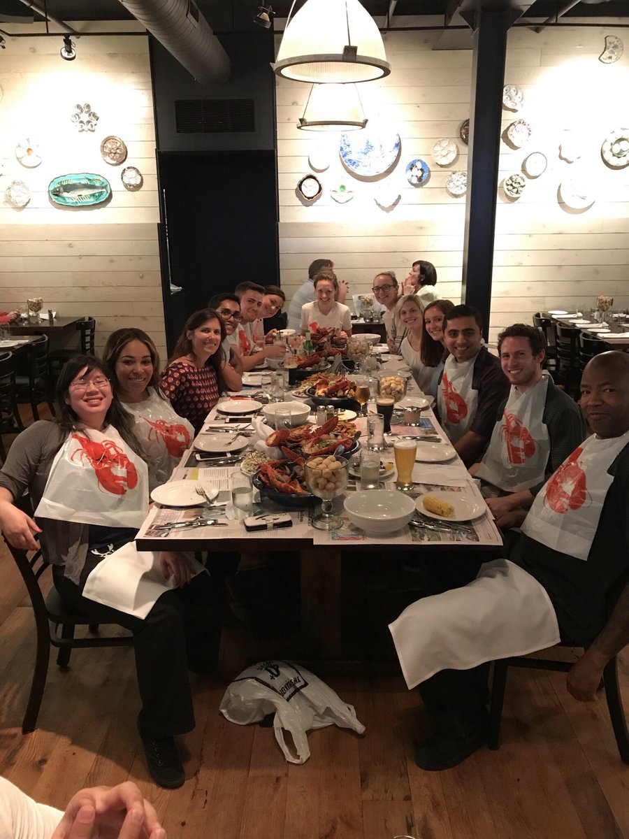 helloGLOBO's tweet photo. The GLOBO team indulged in a family-style clam bake at @PHLOysterHouse. 🦀🍹 #yum #mealofthemonth #teamculture #philly #phillyeats https://t.co/Gbxj8PLdxb