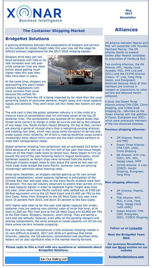 BridgeNetInc's tweet image. May Newsletter - The Container Shipping Market - goo.gl/Nua8s8