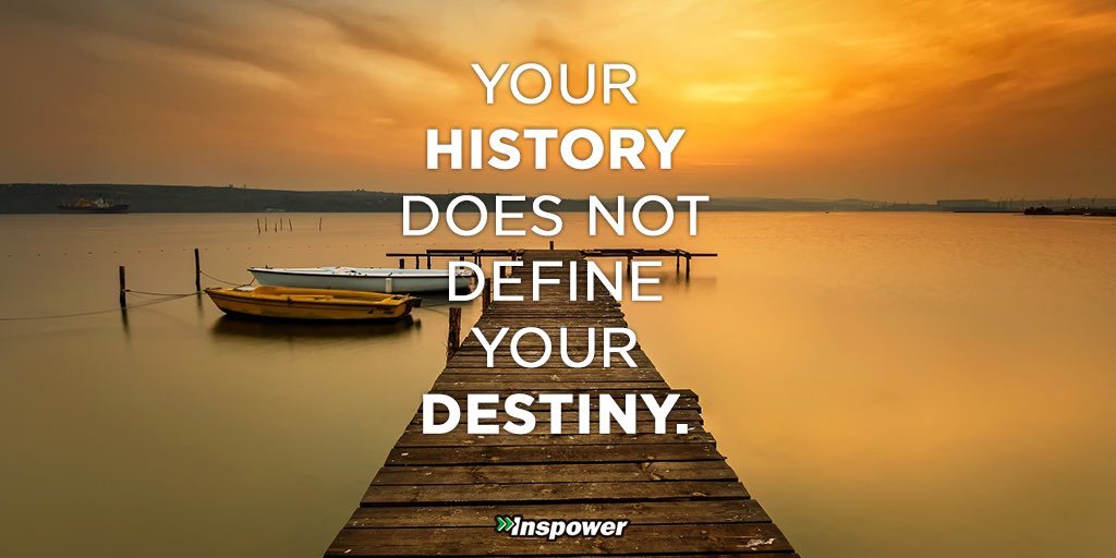 TheDennisWagner's tweet photo. RT @DavidKWilliams 

Your history does not define your Destiny #quoteoftheday #Forgiveness #futureisbright #personalgrowth #decisions https://t.co/vYV0QLErHm