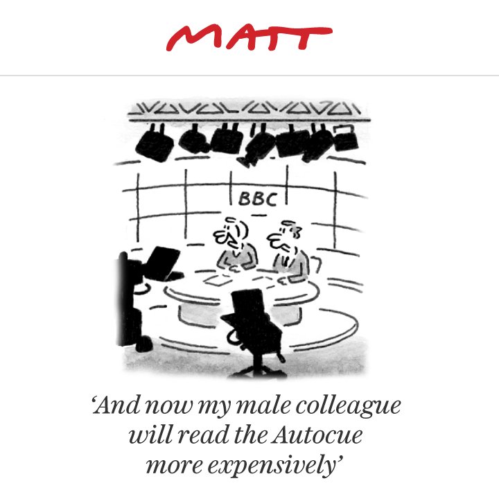 BBC's gender pay gap #MattCartoon #BBCpay