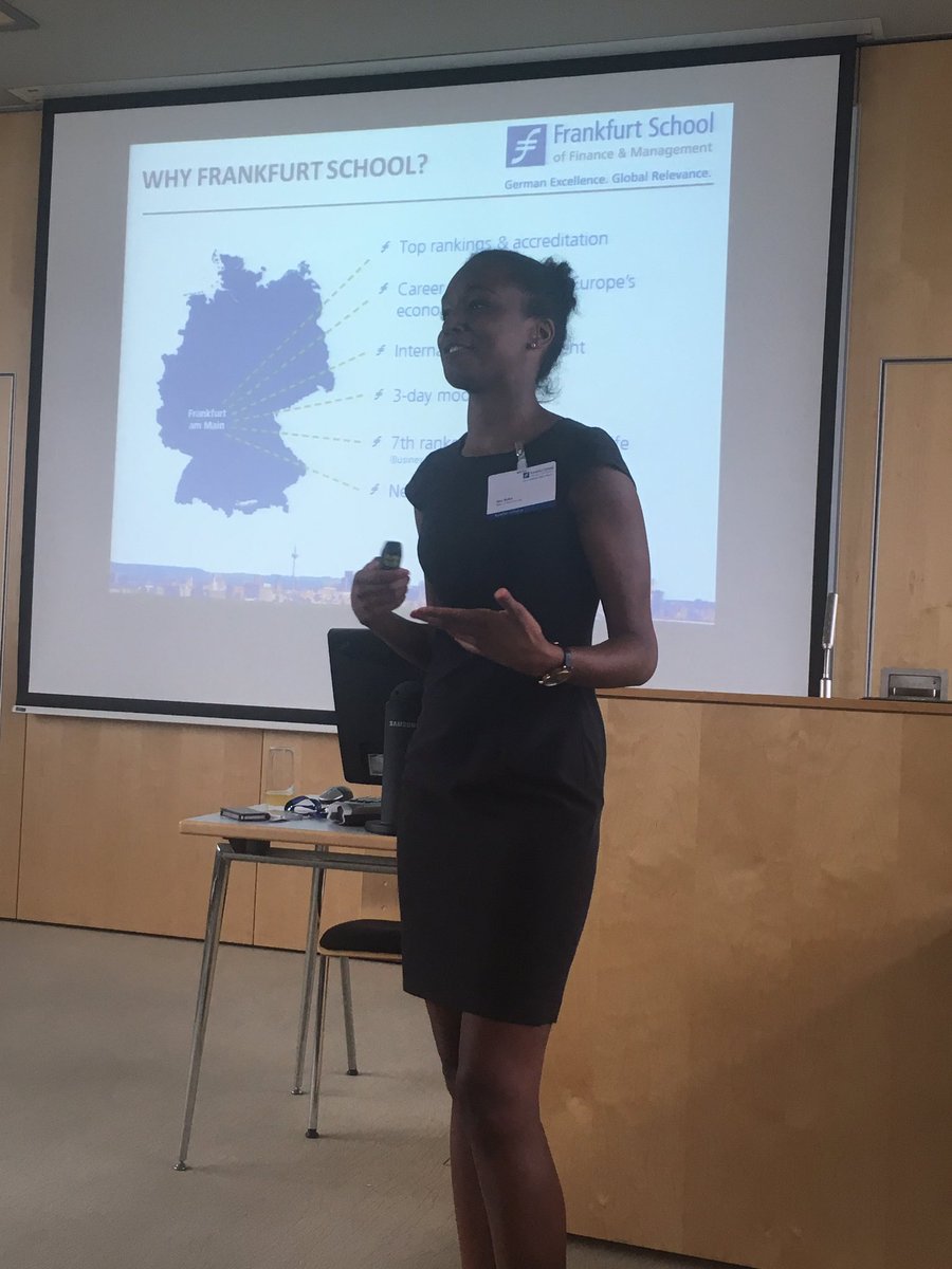 JulianeOswaldFS's tweet photo. @awalker_fs explains why @FrankfurtSchool is the best choice for a Master's degree in #Management or #Finance #fsmim #fsmof https://t.co/nQ5MgNVmcM