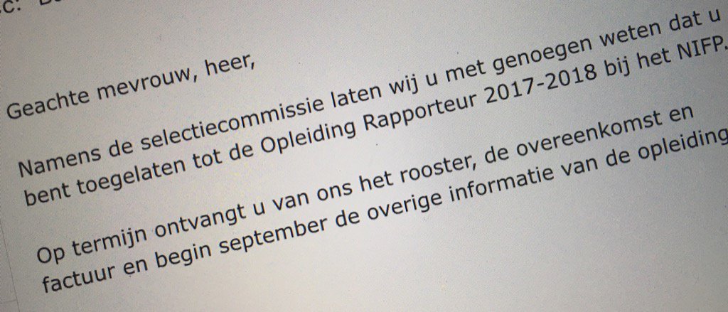 JoostRichards's tweet photo. In september ga ik starten met de opleiding tot pro Justitia rapporteur. #NRGD #lifelonglearning https://t.co/4ScKIRnpEv
