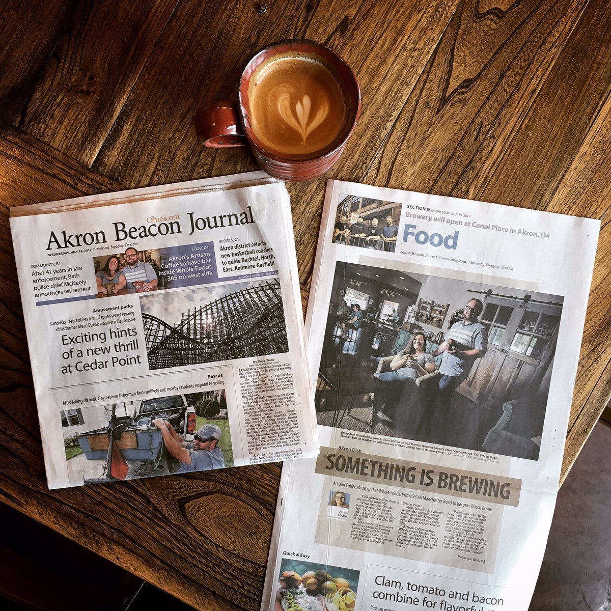 A big thank you to Katie and the Akron Beacon Journal for another great article! You can pick up a paper today or artisancoffeeshop.com/news