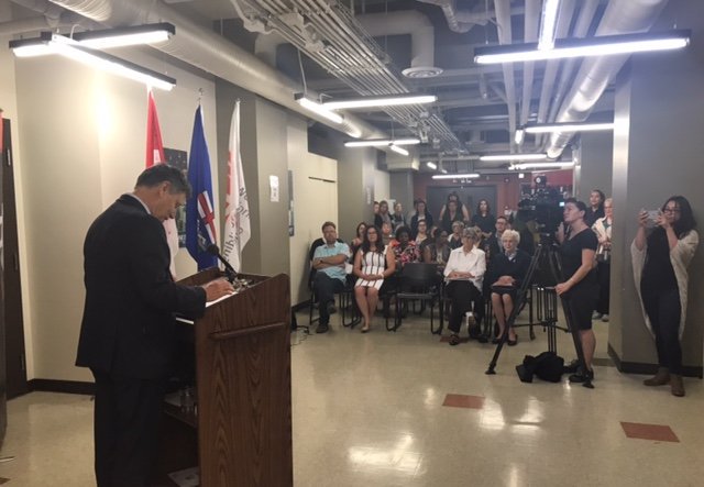 TerryDuguid's tweet photo. Announced nearly 740k for @Work_Proud and @WinSETTCentre to address barriers facing women in #nontraditional sectors this morn in #YEG. https://t.co/gilTxsVHZz