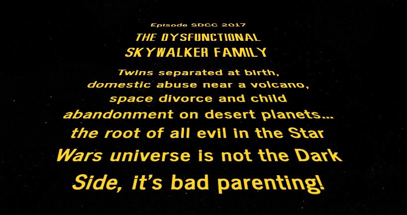 ThatChrisGore's tweet photo. This Friday @Comic_Con at 7PM in room 7AB we will reveal the root of all evil in the Star Wars universe... #SDCC #SDCC2017 #GoreSDCC https://t.co/xAWjG5OjSU