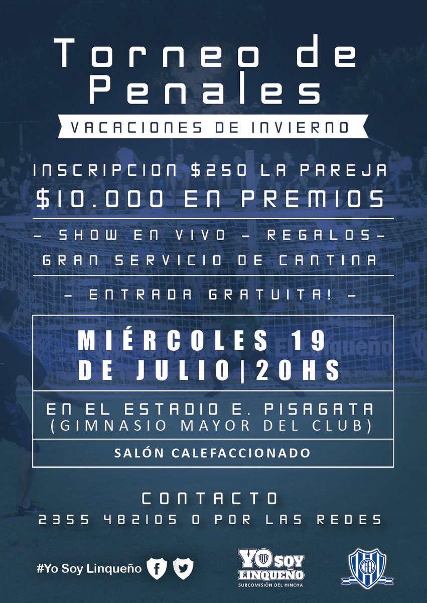 YoSoyLinqueno's tweet photo. HOY LOS ESPERAMOS A PARTIR DE LAS 20HS CON LA MEJOR CANTINA!! https://t.co/9O83pHcNIG