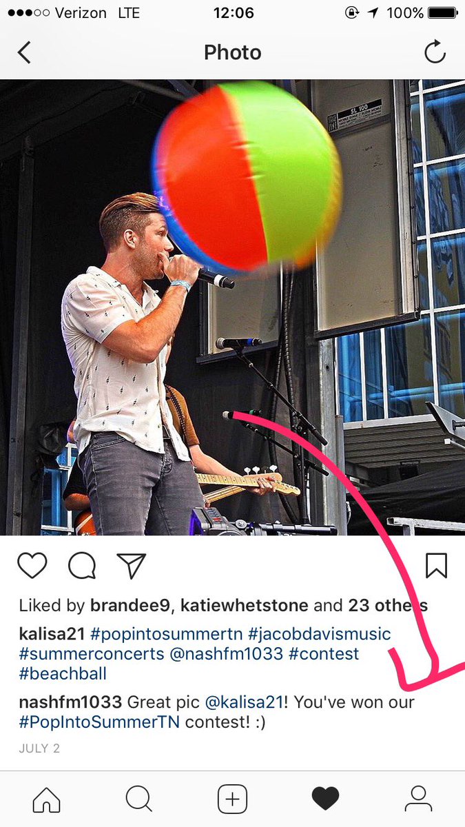kalisa21's tweet photo. Holy moly guys!!! Just won the concert ticket motherload from @NASHFM1033!!!! Freakin out a bit #popintosummer so thx jd https://t.co/WIs1BjDWxa