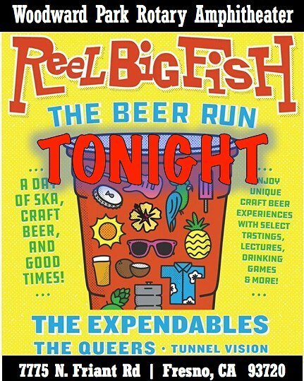 WhiskeyBarrelR's tweet photo. TONIGHT in Fresno, CA at Woodward Park Rotary Amphitheater

THE BEER RUN

@reelbigfish / @theexpendables / @queers… https://t.co/ISoaK69xdc https://t.co/cceEaUAKr3