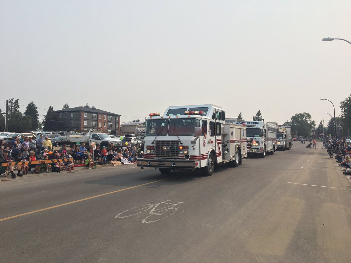 RedDeerFire's tweet photo. @WesternerDays Thanks for having us in the parade! Great to see the large crowds out! #westernerdaysparade https://t.co/QoZk6qoTbO