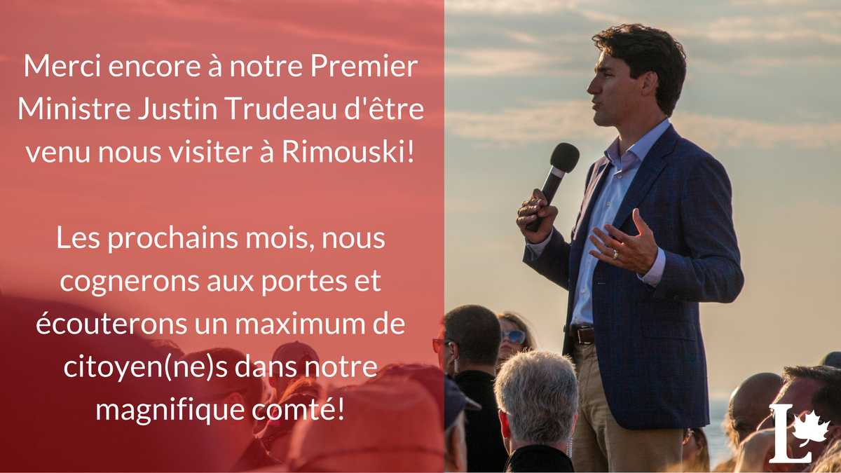 LiberalRNTB's tweet photo. En 2019, nous aurons un élu libéral à la table où se prennent les décisions dans notre comté aux côtés de .@JustinTrudeau. .@lavantageqcca https://t.co/9J4C7nDTzj