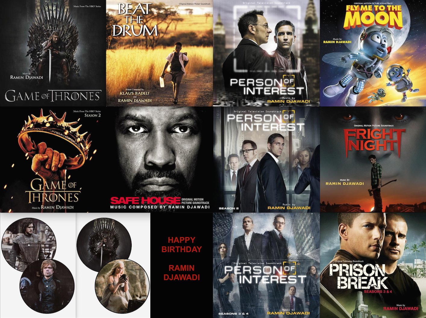 Happy Birthday composer Ramin Djawadi! So many great TV and Movie scores- what are your favorites? 