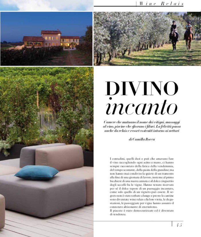 RoccaCamilla's tweet photo. Sul nuovo numero di #GrandeCucina @italiangourmet2 un giro per vigne @LAlbereta @VillaCordevigo @TuscanBistro @RibaldoneChef @PrimeAlture https://t.co/GnYPYDzK2F