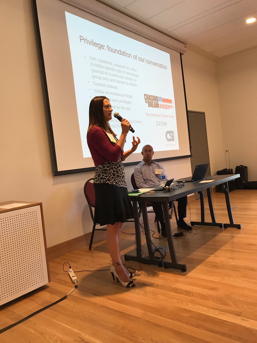 Vicki and Branden helping #CSIWest17 explore our privileges