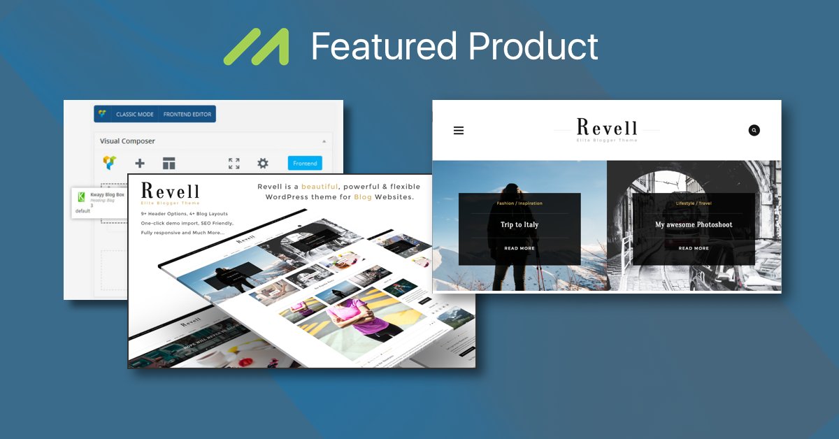mojomarketplace's tweet photo. Create a slick layout for your #blog with a one-click import of the Revell #WordPress theme demo by @kwayyinfotech https://t.co/4onkTD3vJ2 https://t.co/4X8U3F6rTv