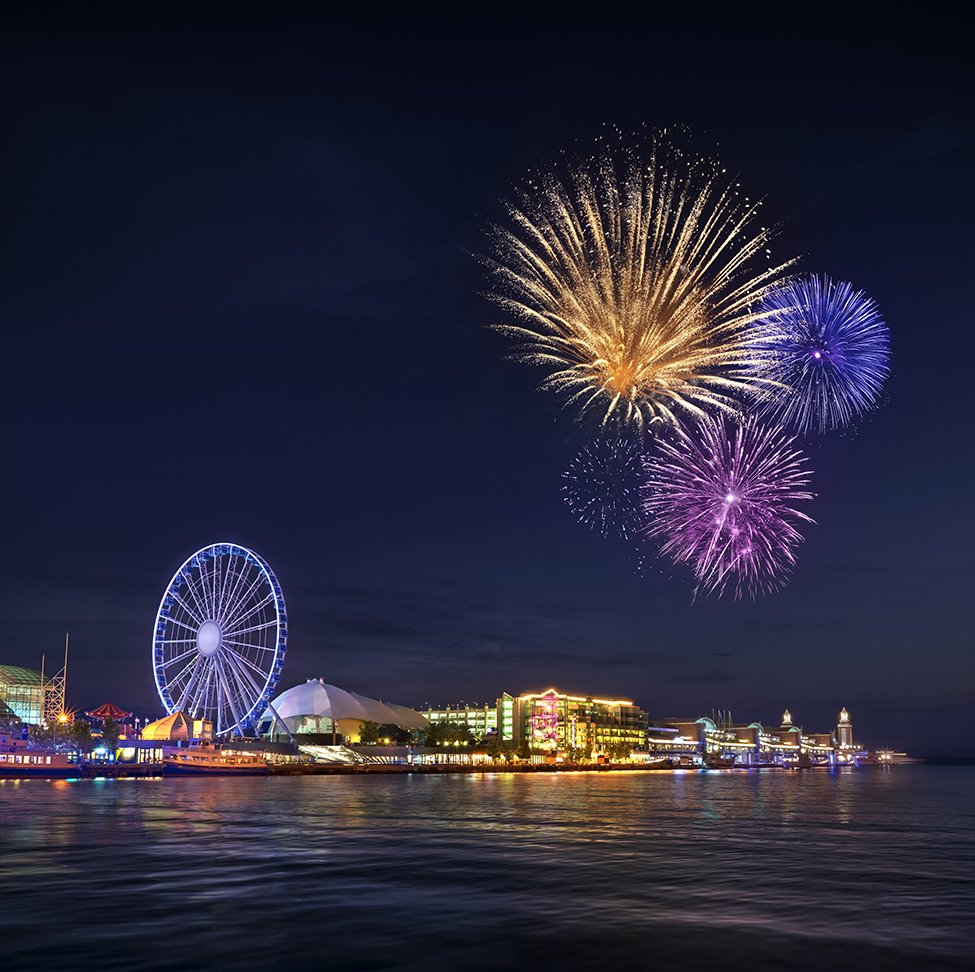 KEYMagazine's tweet photo. Whether viewing from a @StevesSegwayChi #FireworksTour or the @MillerLite #BeerGarden, tonight's #Fireworks @NavyPier (9:30pm) are a must!!! https://t.co/YV3CDYbciA