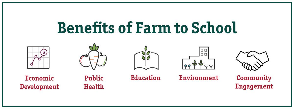 FarmtoSchool's tweet photo. When schools serve #localfood, 33% of students eat more fruits & vegetables. Explore more #farmtoschool benefits: https://t.co/jJhZIVim8W https://t.co/m0cJciOwrl
