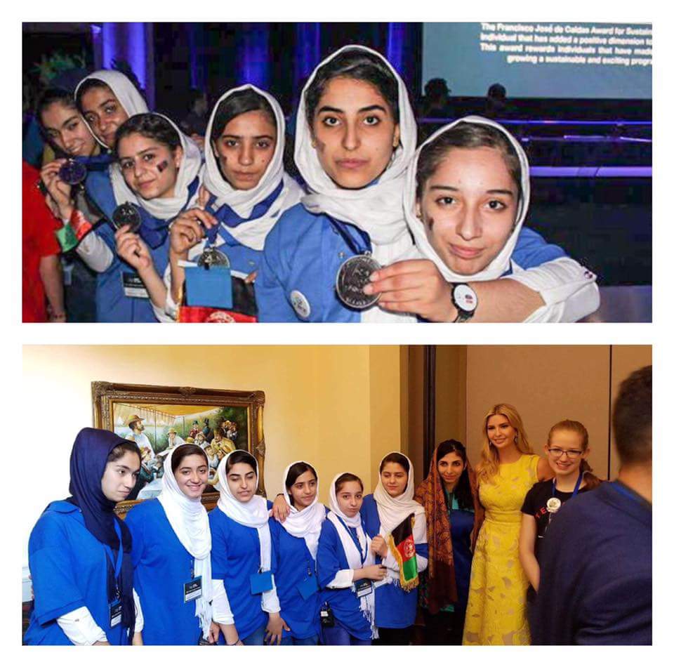 Aziza_Begham's tweet photo. Bravo Afghan Girls! 
International Silver medal for Courageous Achvmnt of Afghan robotic team at #FirstGlobalChallange robotic competition👊👏 https://t.co/UcpKDfyOlR