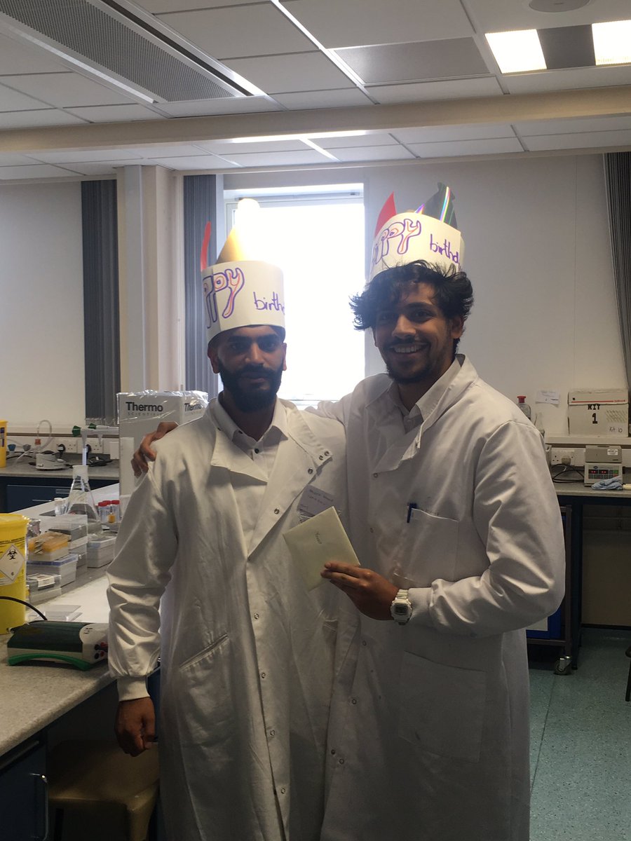 drwaby's tweet photo. At Bradford, if it's your birthday you get a hat to wear made by our awesome techs #mscprojects @UoBBio (not worn during expts H&amp;S 1st! 😁) https://t.co/z9kDEdufNA