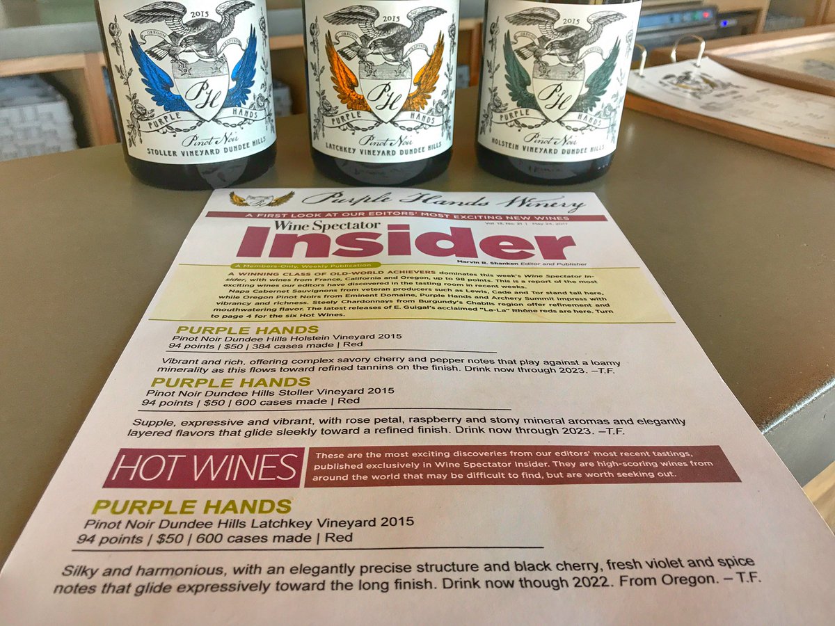 purplehandswine's tweet photo. Come in and join us today for a flight that starts you off with three of our Wine Spectator exclusives! 
#drinkhistory #bloodoftheearth https://t.co/qWereqookw