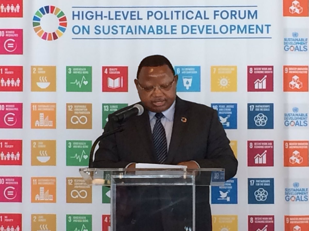 joelcarboni's tweet image. RT UNDESA: .UNECOSOC &amp;amp; UN_PGA addresses event. In focus: looking ahead towards #SDGs realization! #HLPF #GlobalGoa…