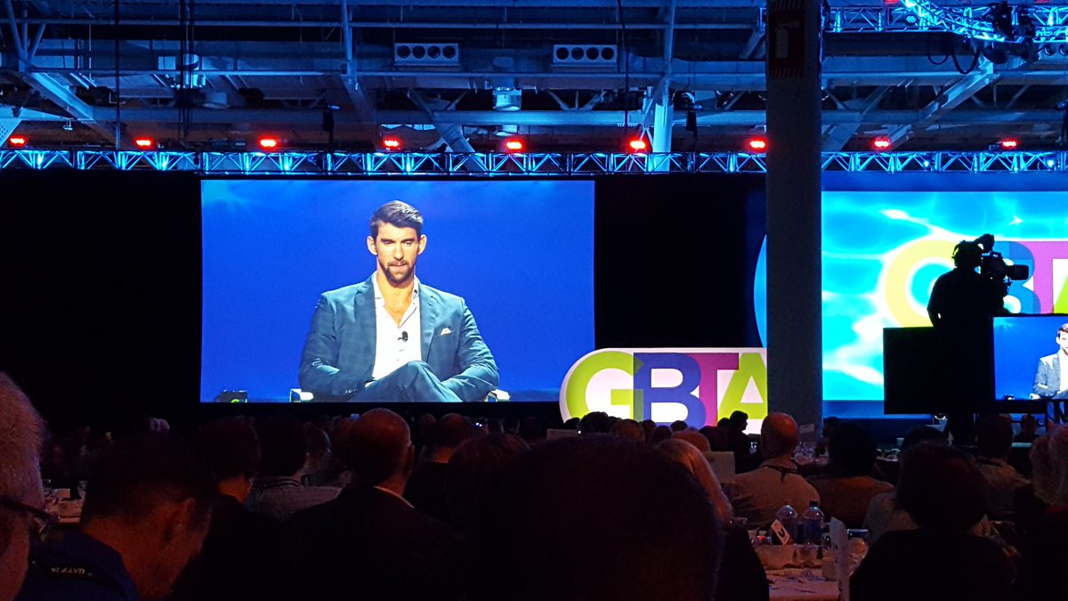 ChelseaFiegel's tweet photo. So awesome to be in the same room as Michael Phelps!! @GBTARockyMtn #GBTA2017 #GBTARM https://t.co/SlsFQtVVm6