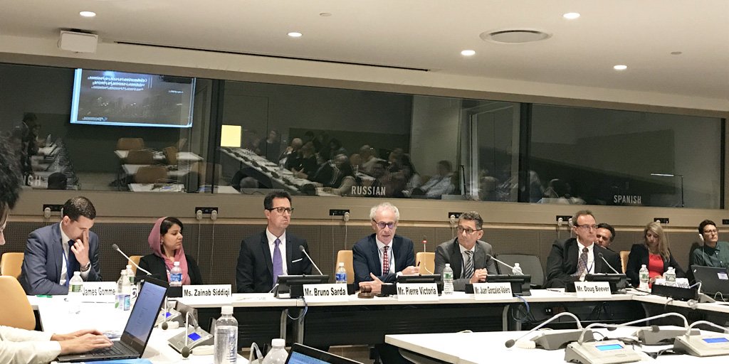 #HLPF2017 <a href="/SDGBizforum/">SDG Business Forum</a> <a href="/PierreVictoria1/">Pierre Victoria</a>: "Cooperation, dialogue and  co-construction are at the heart of the #SDGs ambition" #partnerships