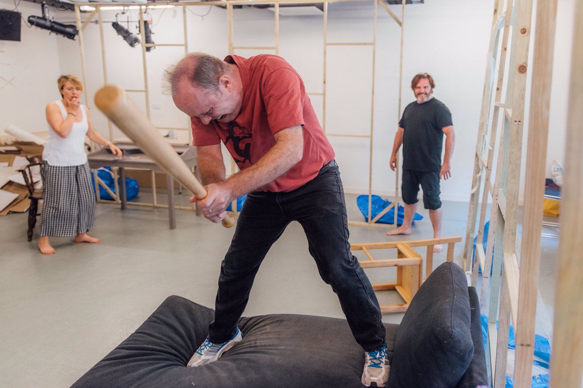 RabbitsThePlay's tweet photo. Week 3 in rehearsal and @DavidCSchaal has had enough. https://t.co/8dAEnAhzOY