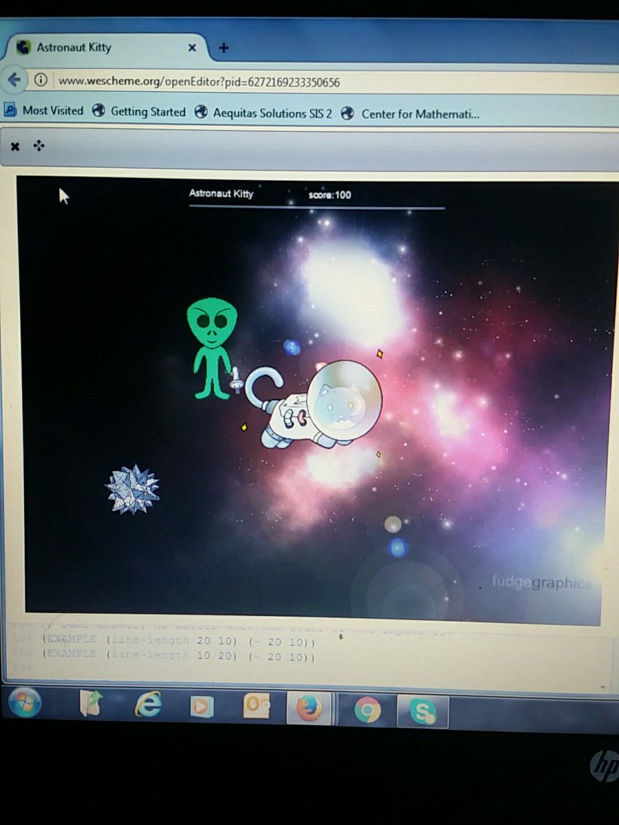 MthPrncss314's tweet image. Making video games. Go @bootstrapworld!!! #BootstrapCS #cspdweek