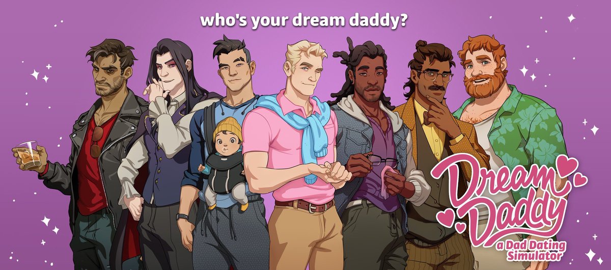 GameGrumps's tweet photo. Dream Daddy will be released TODAY at 8 PM PACIFIC! Get ready to DAD!!! @dreamdaddygame https://t.co/Zxzrra0k8X