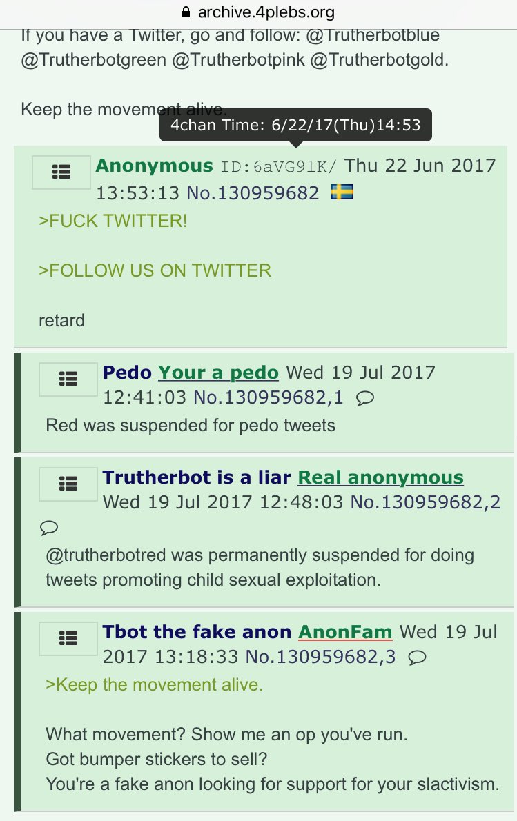trutherbotdown's tweet photo. #trutherbotred #trutherbot #trutherbotarmy #fakeanon https://t.co/ledQXyug9C