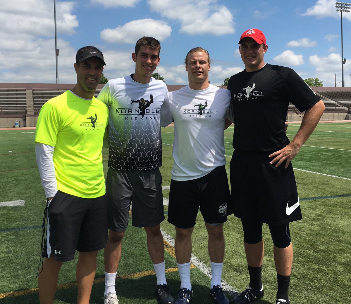 KornblueKicking's tweet photo. Appreciate the help from these guys at our Cleveland #Fab50 Camp: Urenovitch (Kent St), Chereson (Notre Dame/Richmond), Metzer (Ohio State) https://t.co/vQt4RxIgHC