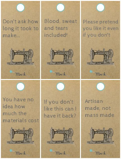 SimpMcCalls's tweet image. We adore giving our sewing makes as gifts to loved ones, do you? Here are some great label ideas!