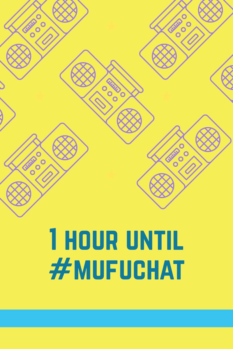 1 hour to go until the last #mufuchat of the school year. Are you ready?