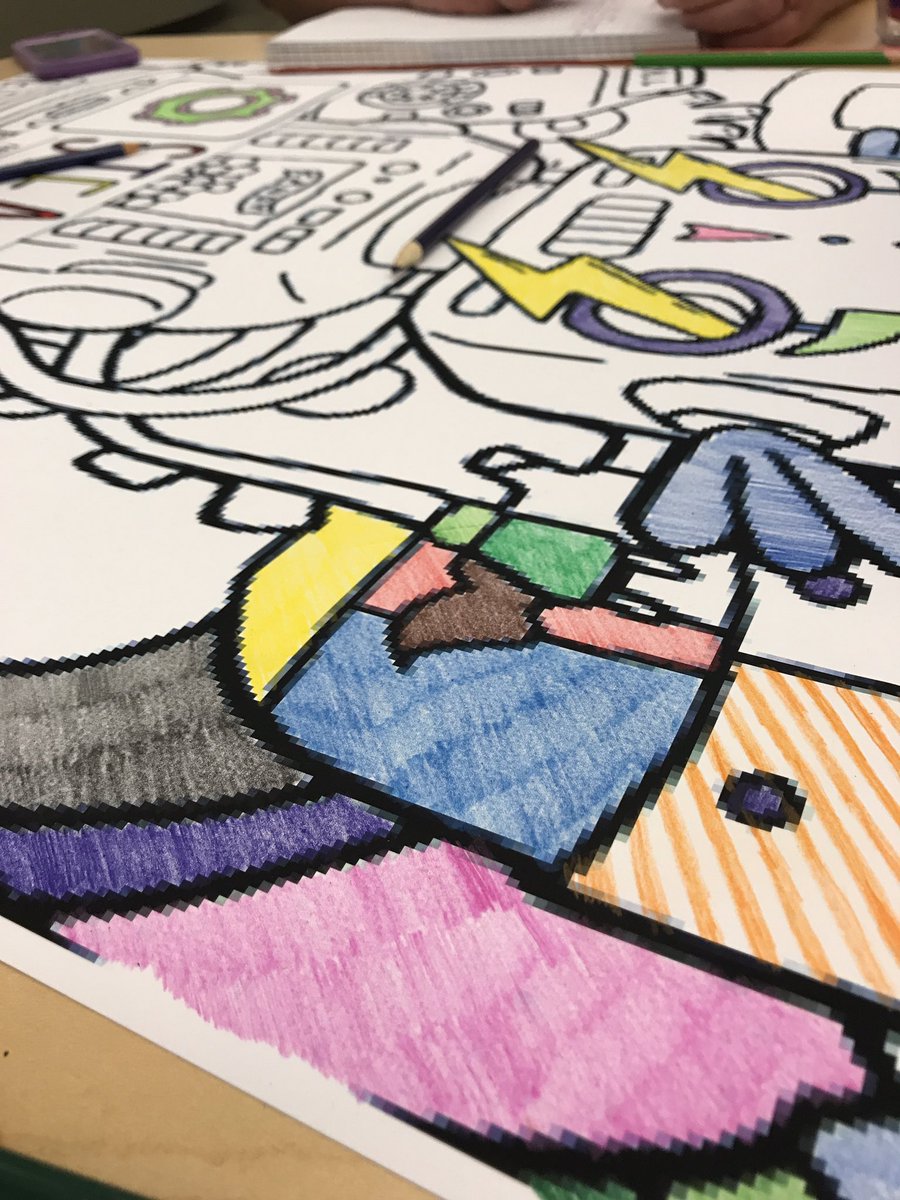 mllehhs's tweet photo. Maybe coloring would engage my kids in listening &amp; keep their hands busy but not on their 📲?? #steamlab17 @mrsallenHMS what do you think? https://t.co/oxO7Lq27tc