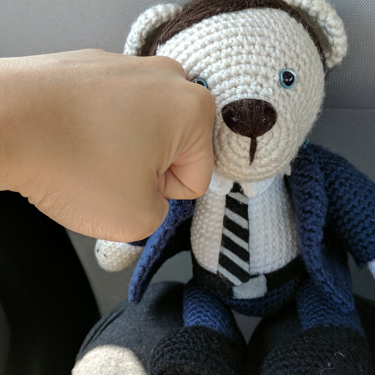 iamwintermute's tweet photo. I tried to punch @BearofCoul for @SBF_Comic's #WaronBearror but then #Philbear punched back. Pretty sure he won... #oops https://t.co/j8pqTUcfhr