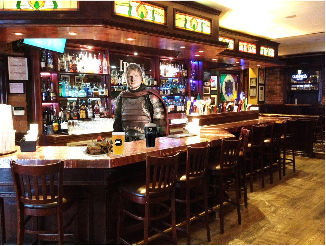 IrishEmbassyMtl's tweet photo. Fresh from the woods outside King's Landing, #edsheeran plays the #bellcentre tonight. Drop by beforehand for deals on #smokedmeat and beer! https://t.co/RZaGe8eETe