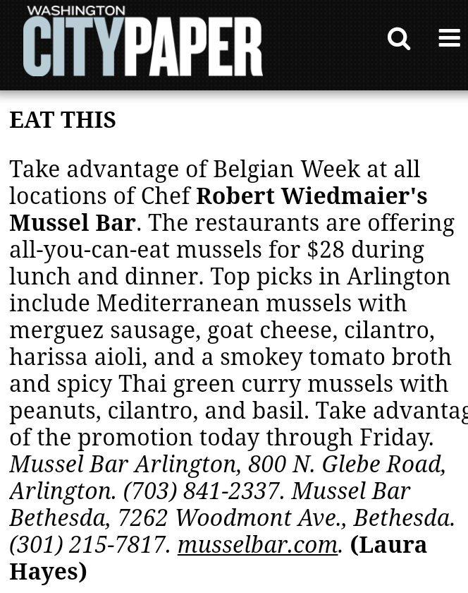 MusselBarMD's tweet image. Belgian Restaurant Week and All-You-CanEat mussels! @BelgianWeekDC