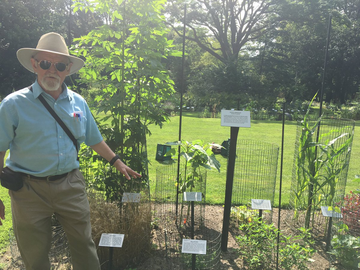 WiscWaterLib's tweet photo. First stop for the #GLSBC - Beal Botanical Garden @michiganstateu. Learning about edible plants. https://t.co/8Vd334VgpX