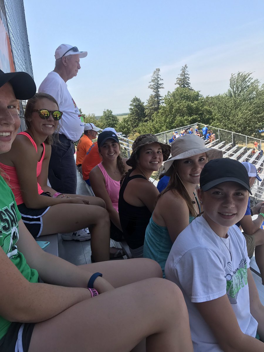 OsageSoftball's tweet photo. They'd rather be on the field but enjoying state softball nonetheless. https://t.co/tFUycWqRXm
