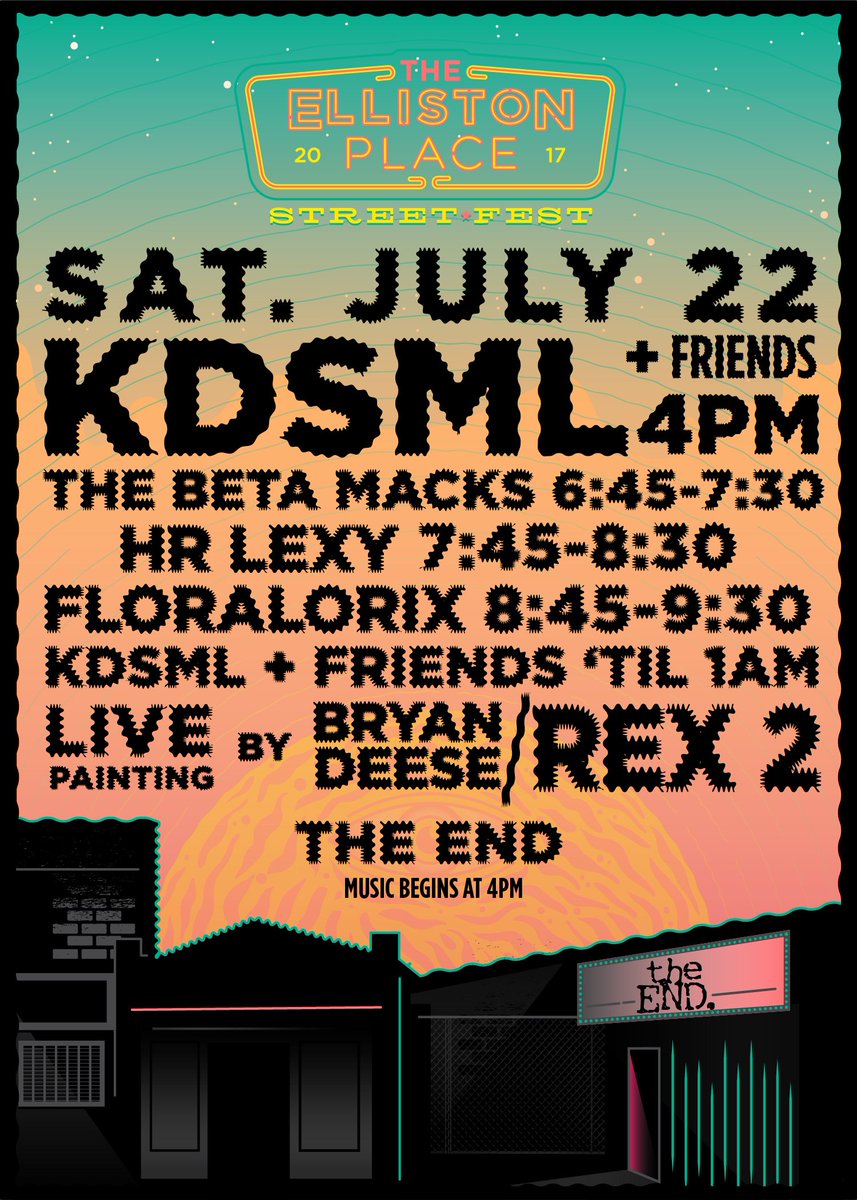 Really stoked for #EPSF2017 this Saturday on the #RockBlock !
Come thru <a href="/EndNashville/">The End</a> &amp; party w us if ur gonna be at the festival !! #KDSML