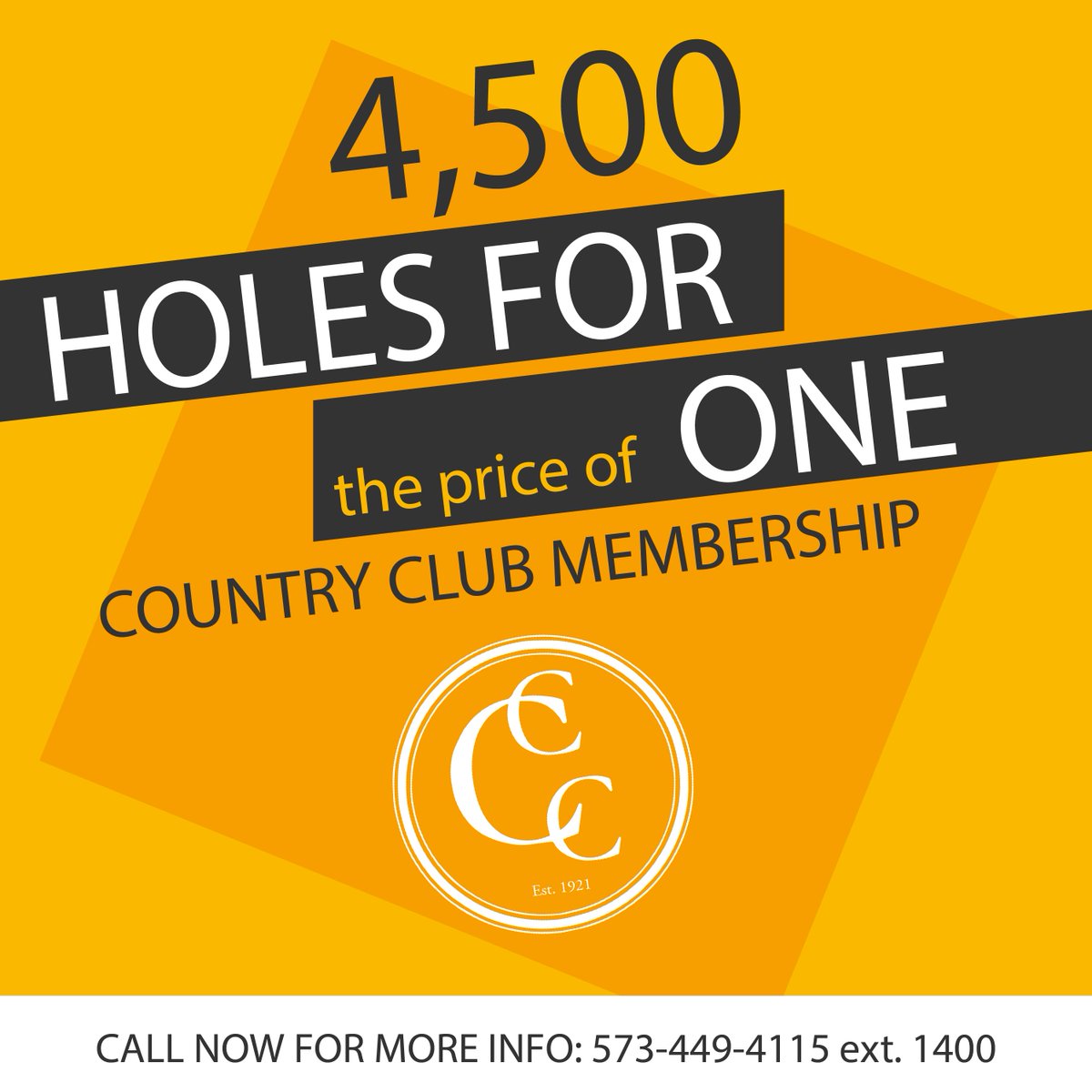 WOAH 4,500 holes for one Country Club price!!