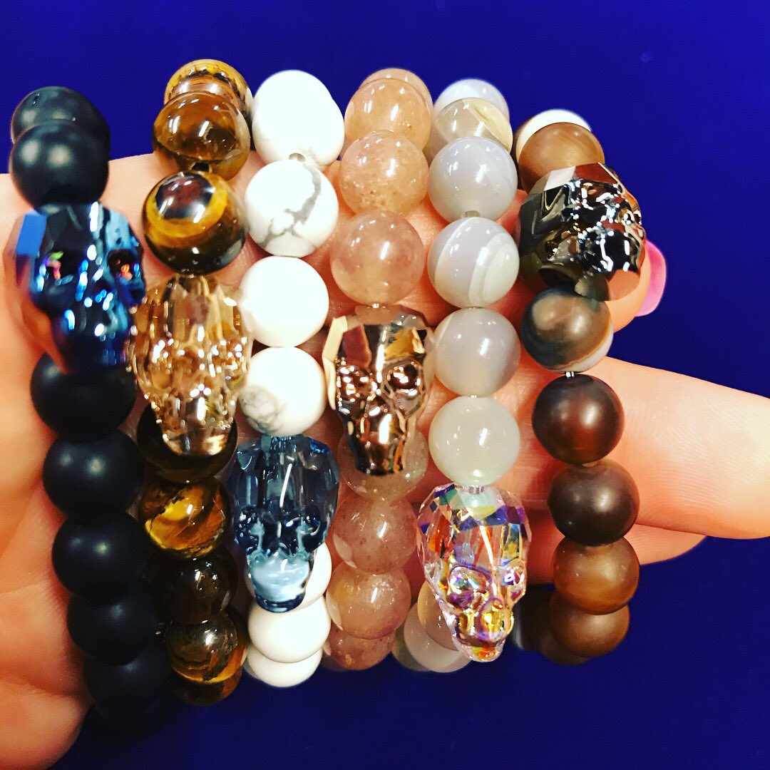 hamidgroupsal's tweet photo. #semipreciousstones with #Swarovski #skulls #handmade #bracelets #jewelry #jewelrydesign @swarovski https://t.co/wy1fHkLtA4