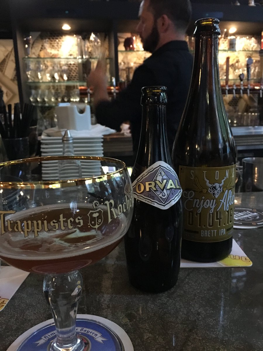Brett overload <a href="/beerbistroTO/">beerbistro</a>! <a href="/StoneBrewingCo/">Stone Brewing</a> Enjoy After Brett IPA (available at LCBO) and a 2010 Orval... I love my work!