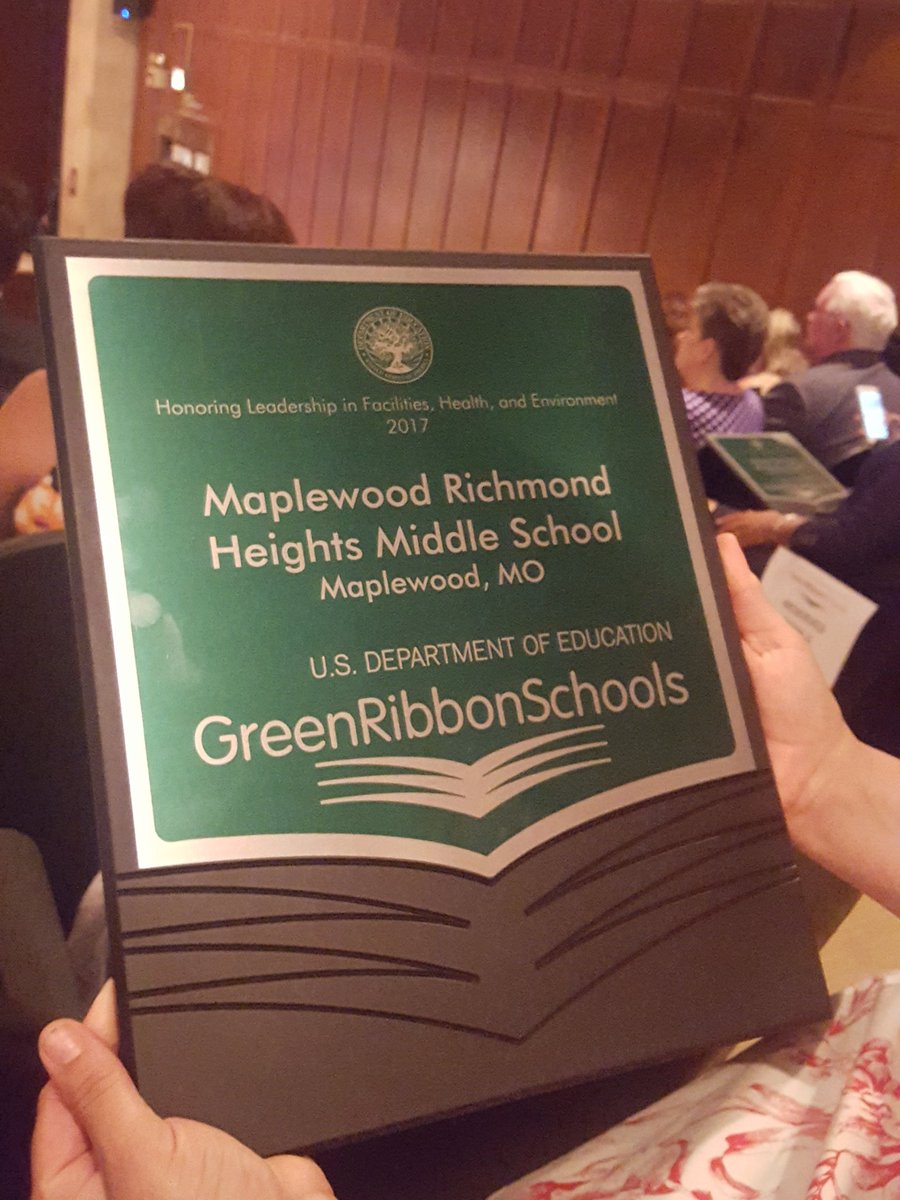 mrhmiddleschool's tweet photo. It's official! Thank you to our students, staff, parents, and communities for your support.  #EDGreenRibbon #theworkcontinues https://t.co/SNHmURnZea
