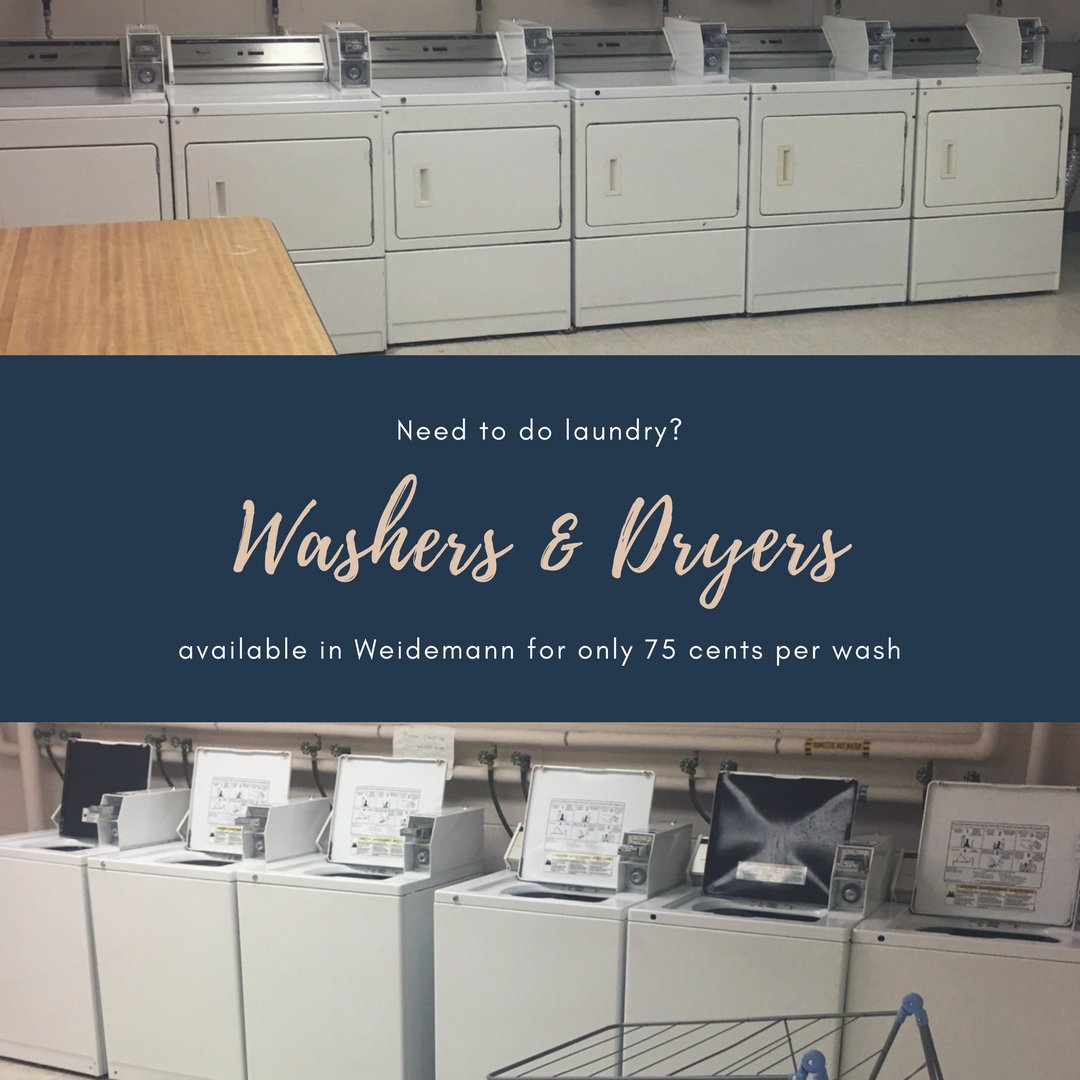 Wash and Dry your clothes right on campus for less than a dollar per load! #phillycampus #unitedlutheran