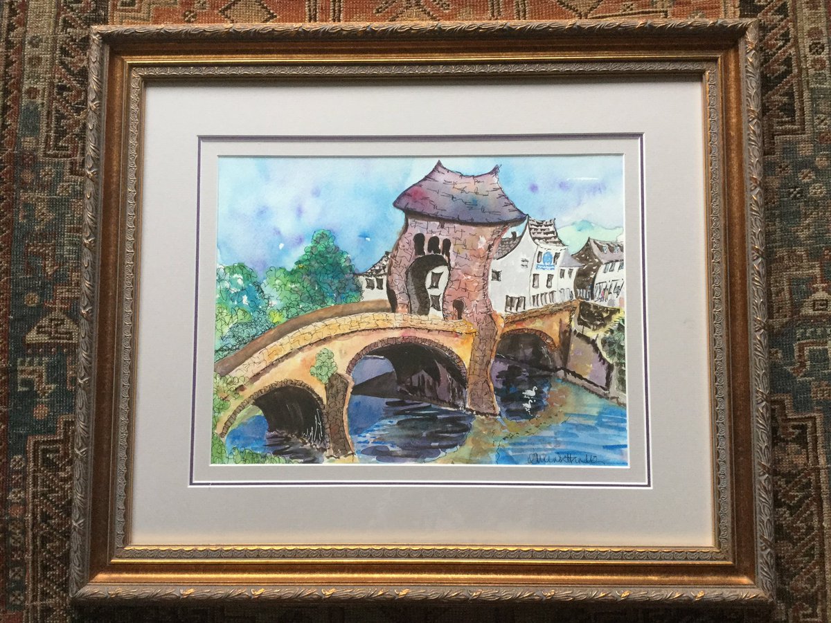 AmandaHamilton's tweet photo. "Bridge Over Tranquil Waters" #Monmouth #artisthour #harthfd #quirky #amandahamilton https://t.co/8ohtZwFW7E