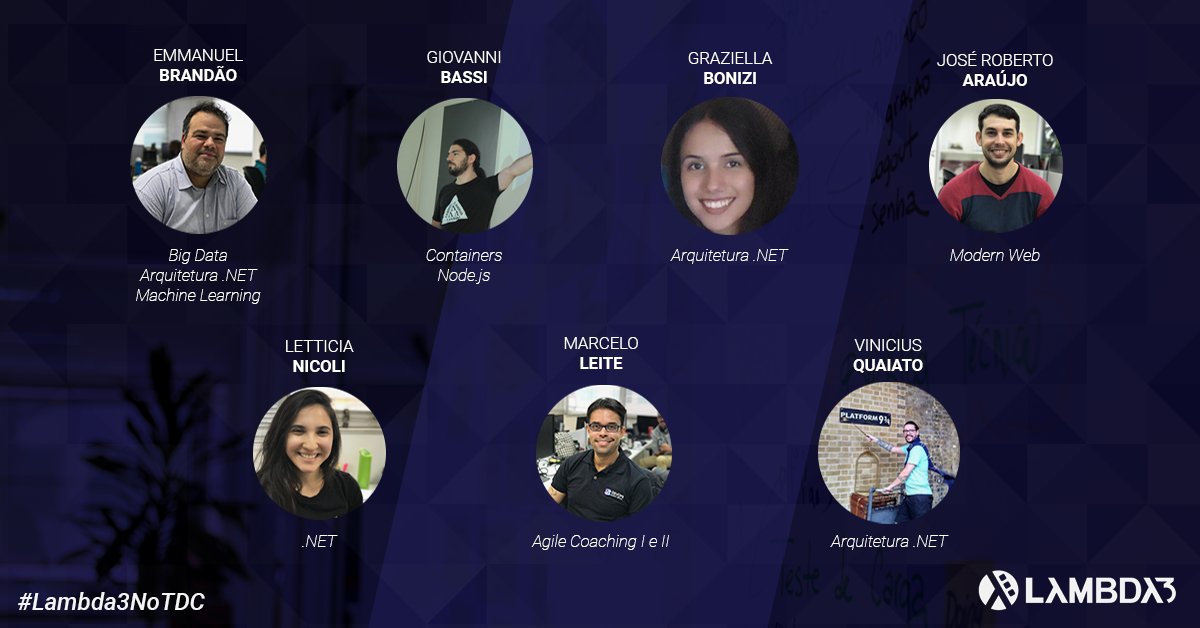 lambdatres's tweet photo. Além de várias palestras, nós também estamos coordenando várias trilhas na @TheDevConf! Não deixe de acompanhar a #Lambda3noTDC! #TheDevConf https://t.co/uGLyysZpr5