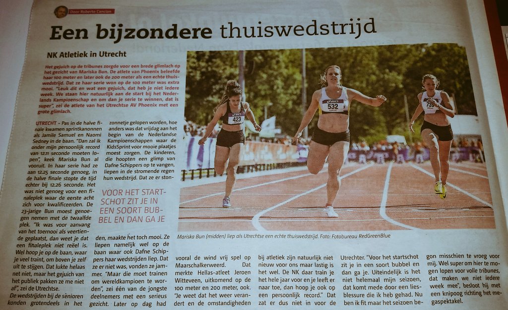 TopatletiekLive's tweet photo. Vliegen over het Vredenburg / Een bijzondere thuiswedstrijd
Nog รฉรฉn keer een terugblik op de geweldige #NKAtletiek in #Utrecht #Stadsblad https://t.co/q3TJYURb5X
