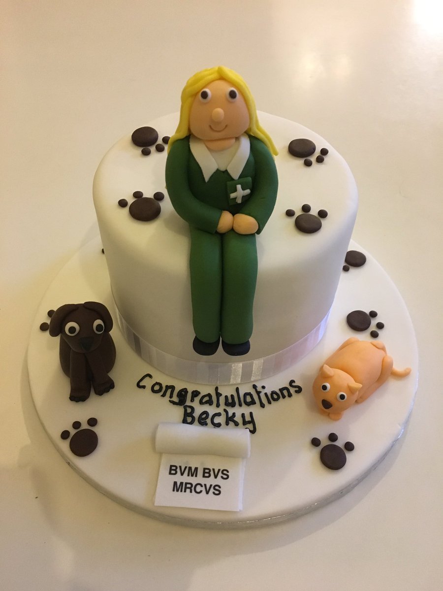 BeckyJonesVet's tweet photo. When your parents are so damn proud of you that they pay for an effigy of you on a cake 😹👩🏼‍🎓🥇#graduation #vetatlast #madeinNottingham https://t.co/pm9kQDe4sf